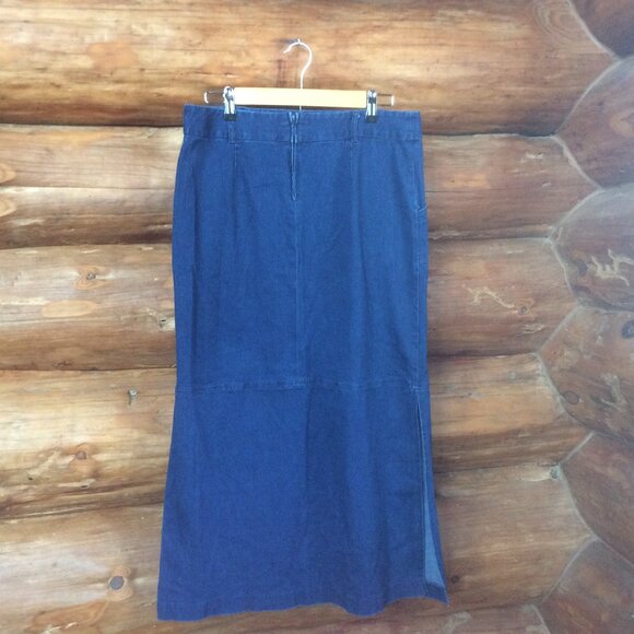 Vintage Tracy Evans Limited Western Denim Maxi Skirt *Size 11 - Picture 2 of 3